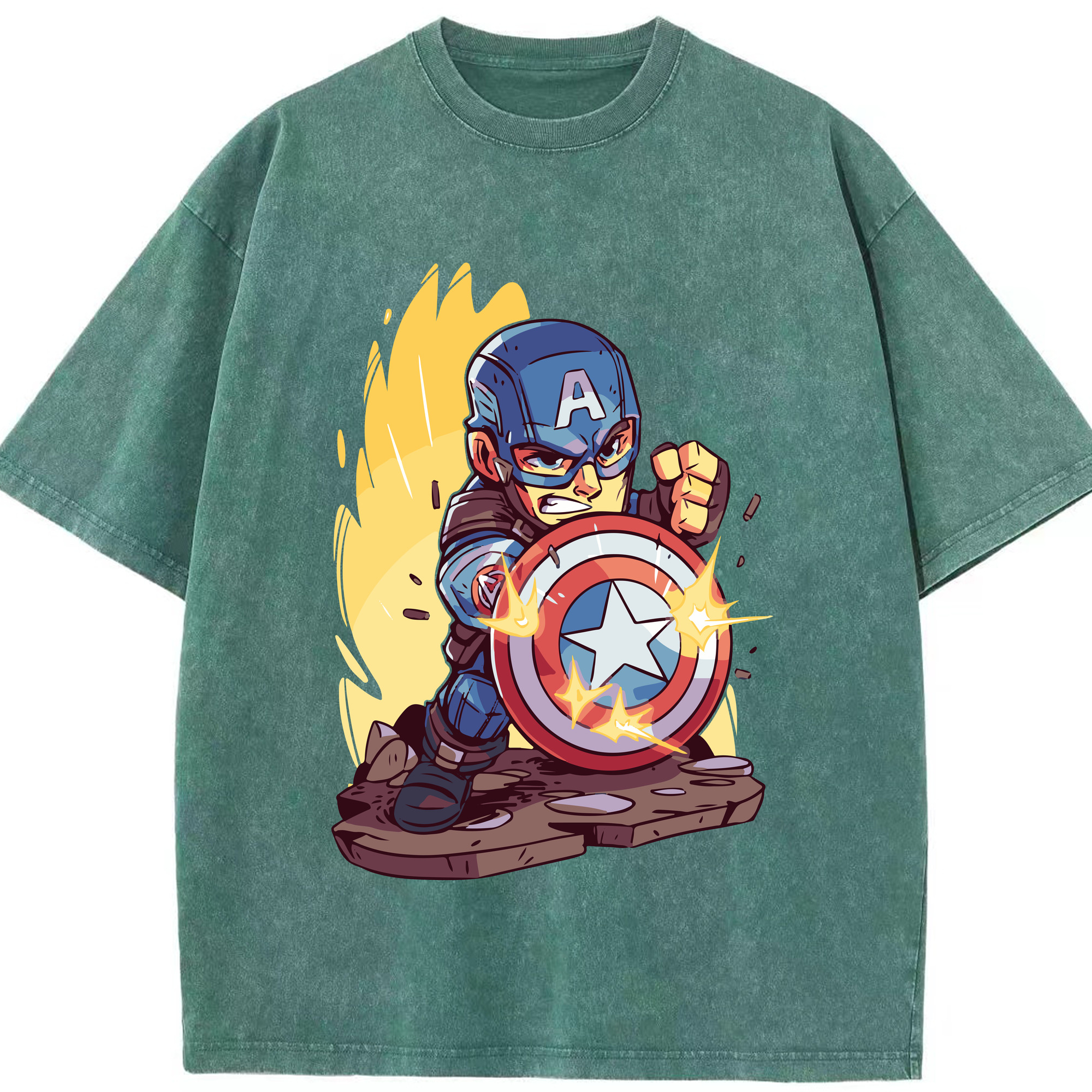 （画像用） アベンジャーズ The Avengers 綿100% ヴィンテージ風 半袖Tシャツ（フロントプリント）